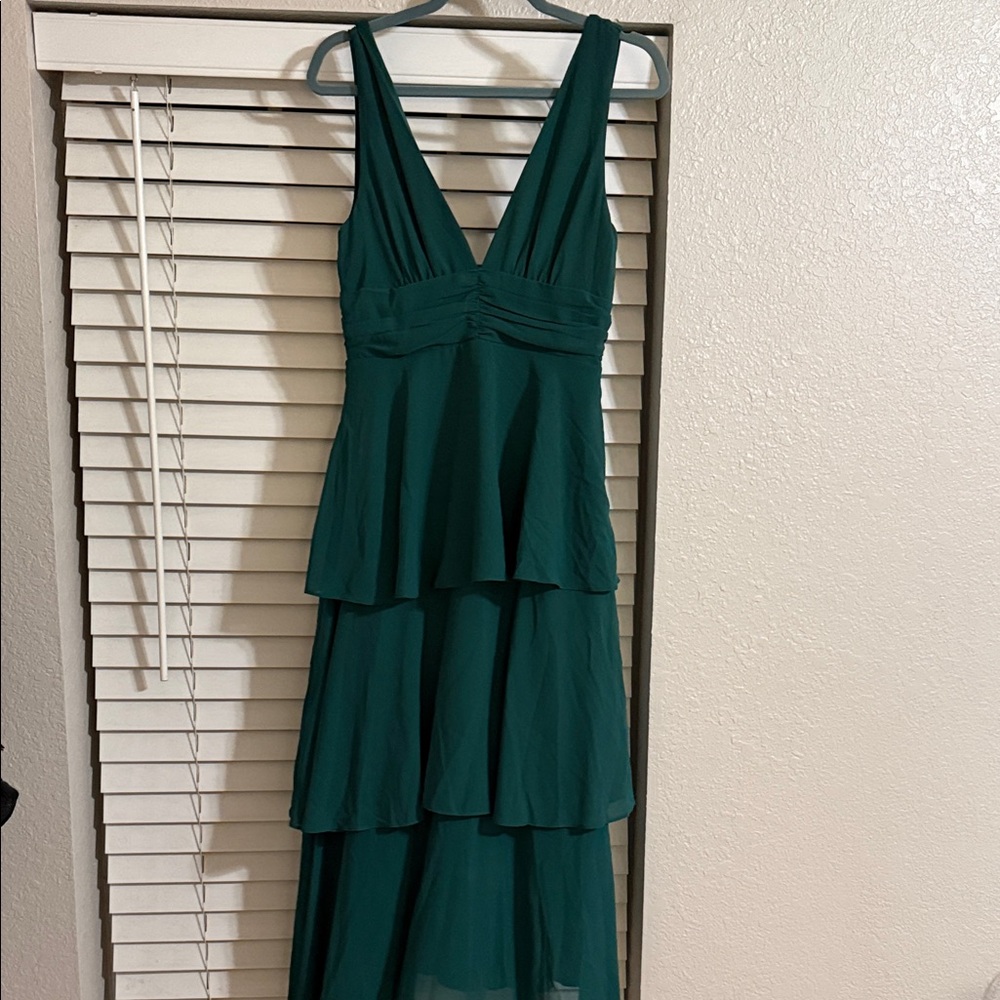 Lulu's Teal High Low Sleeveless Dress